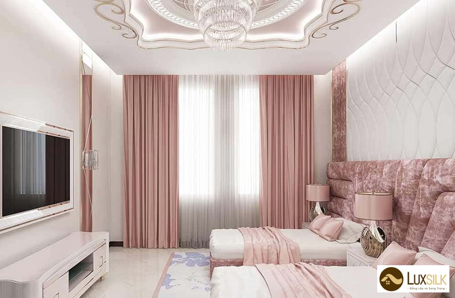 Top 50 mẫu rèm cửa phòng ngủ màu hồng đẹp nhất