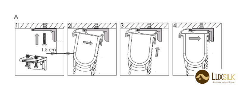 cách lắp rèm cuốn